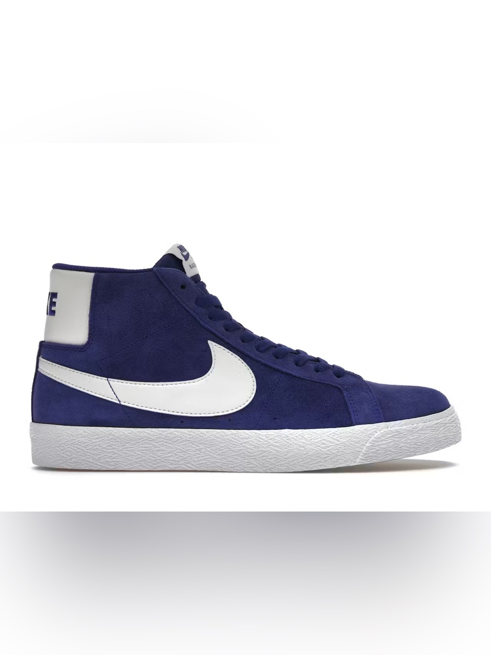 Nike Blazer.  Men’s size 7.5,  High-Top Suede Sneakers in Blue and White